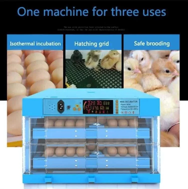 128 eggs Weiqian Intelligent / Hatch Pro Intelligent /Incubator full automatic machine AC 220 & DC 12V